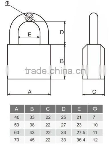 Double Steel Ball Locking Dimple Key Brass Padlock