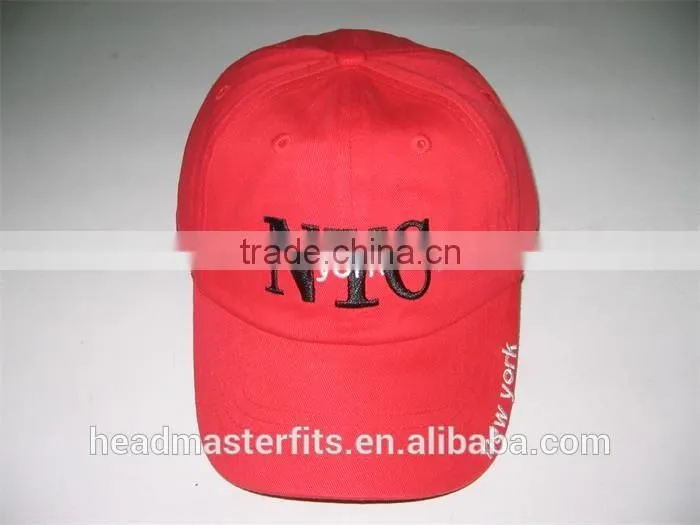 Custom 6 Panel Short Brim Baseball cap Nyc Embroidery Unstructured Baseball Cap
