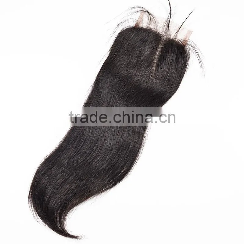 Super a top Charming 100% Weaving for 2014 4x4in virgin hair silk closure
