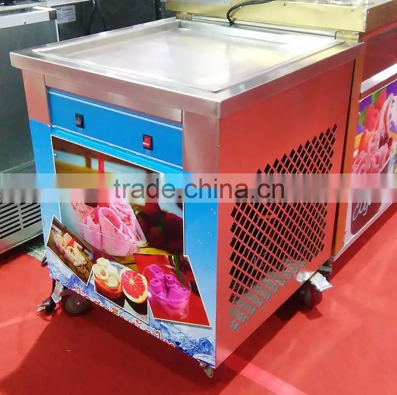 Hot Sale roll fry ice cream machine , fry ice cream roll machine, stir fry ice cream machine(ZQR500)