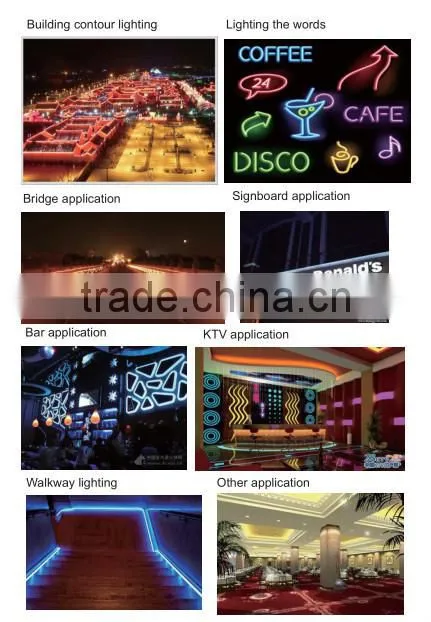 SPI- DMX 24v Digital RGB LED Neon Flex Rope Tube Light