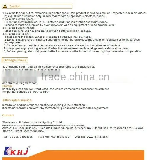 ATEX and IECEX Certificated 30w LED Explosion Proof Lighting Fixture For Terrible Location