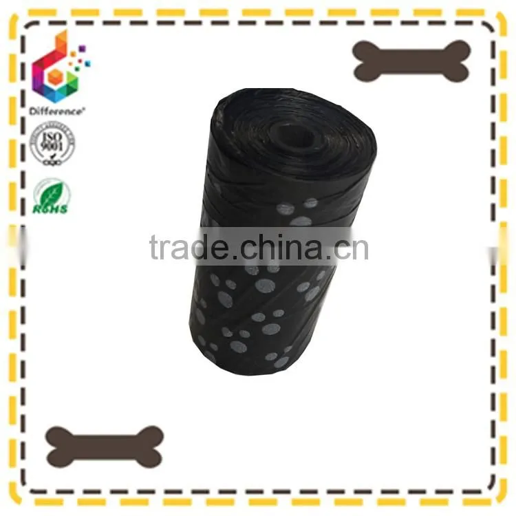 Black dog garbage bags with white dot printed