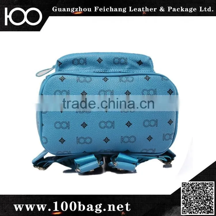 promotional new 2014 blue fashion backpack custom laptop bag