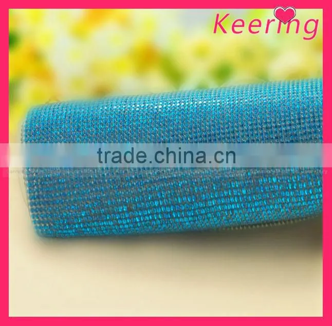 new products baby blue rhinestone with claw crystal rhinestone mesh trimming WRT-010