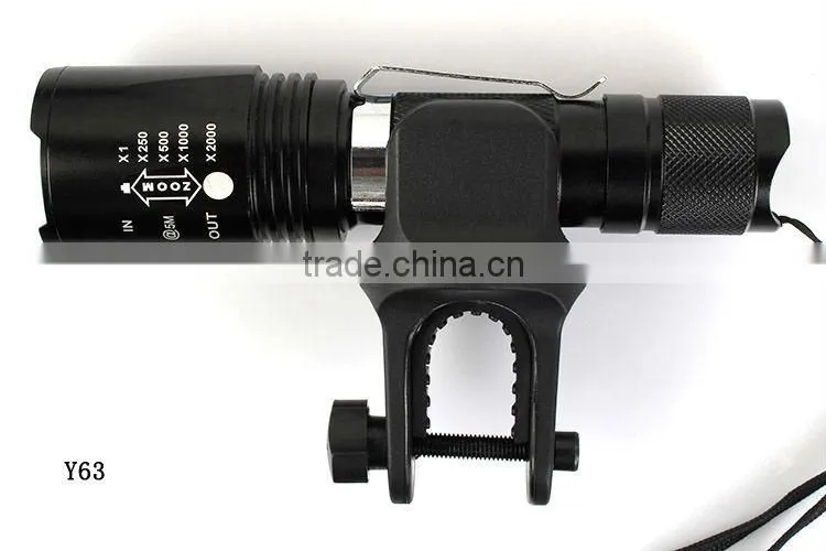 Small U type 360 degree plastic easy install black bike handlebar clamp
