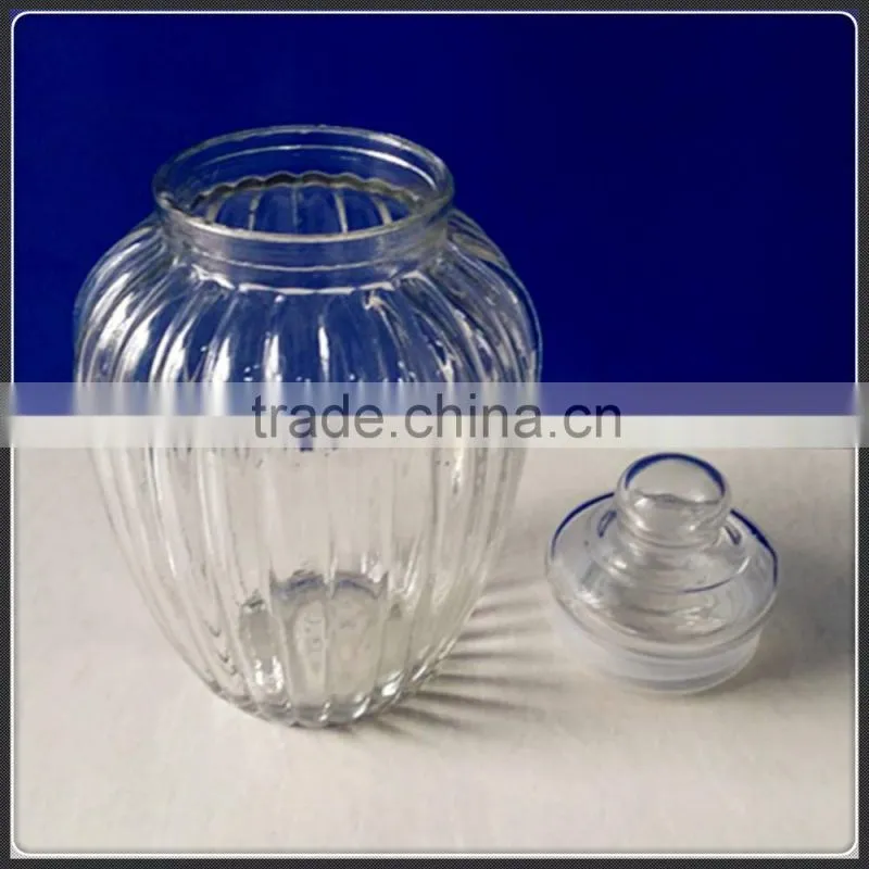 650ml glass cookie jars with glass lids