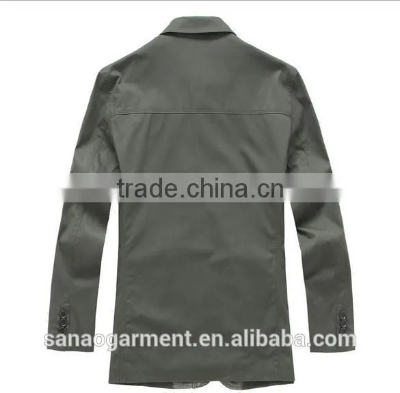 2015 simple style business casual men's wind jacket
