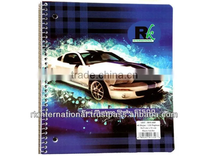 spiral writing notebook,subject spiral notebook