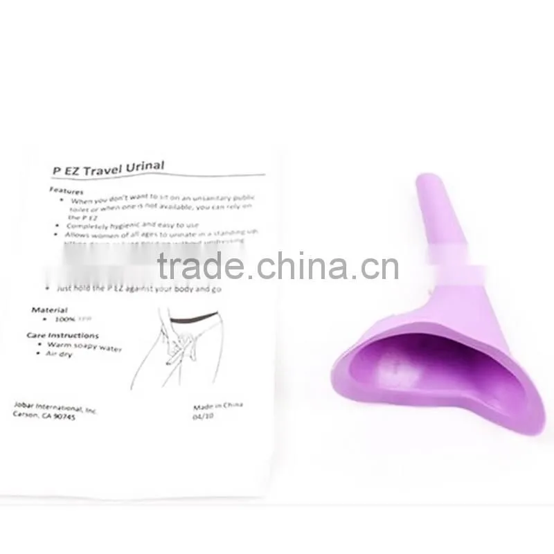Portable Travel Female Urine Device , New Lady Urinal Funnel ,Soft Silicone Plastic Standing Urinals,Women Wee Urine Funnel