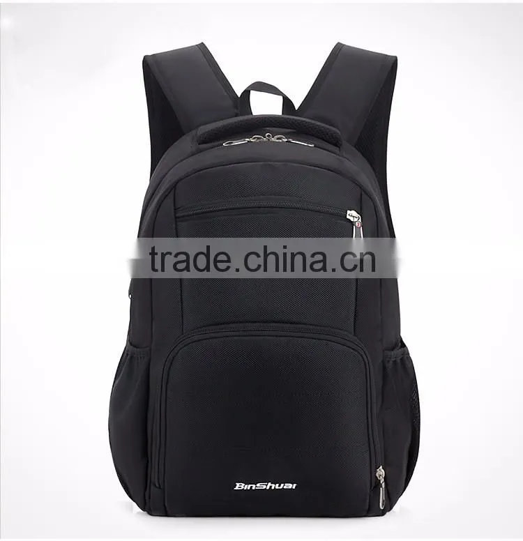 wholesale Best strong waterproof backpack Black nylon laptop backpack