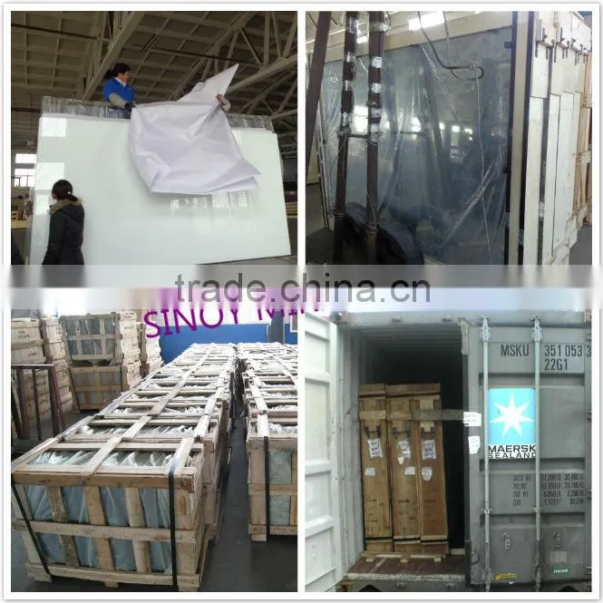 Semi-finished edge worked mirror with beveled edge, beveled width 5mm-40mm available