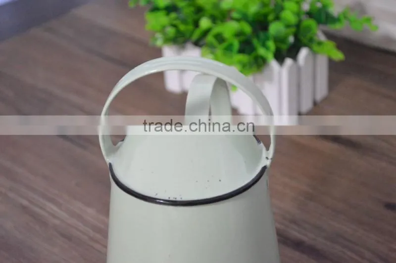 Enamel metal watering can