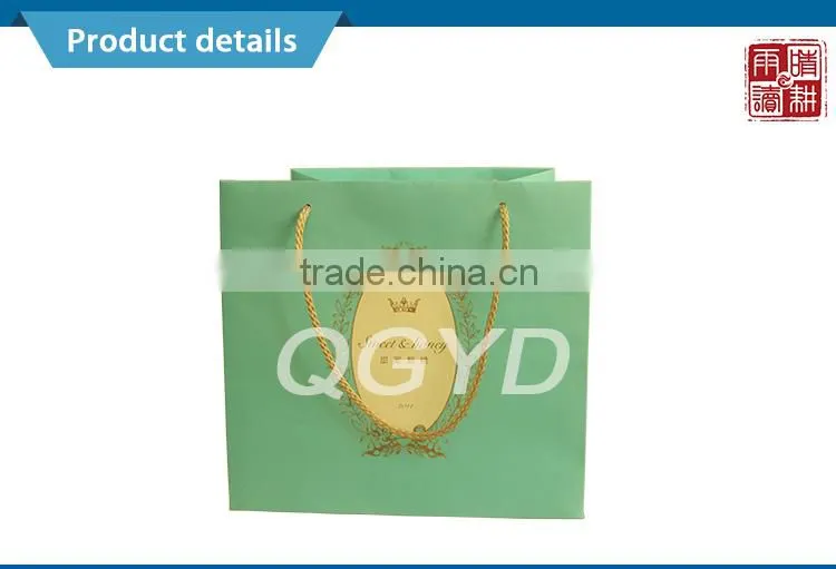 Laminate paper shopping bag produce bag paper bag rope handle