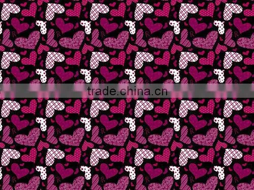 420d polyester heart print fabric
