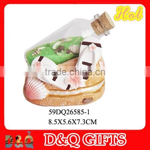 2015 beach souvenir resin sand bottle
