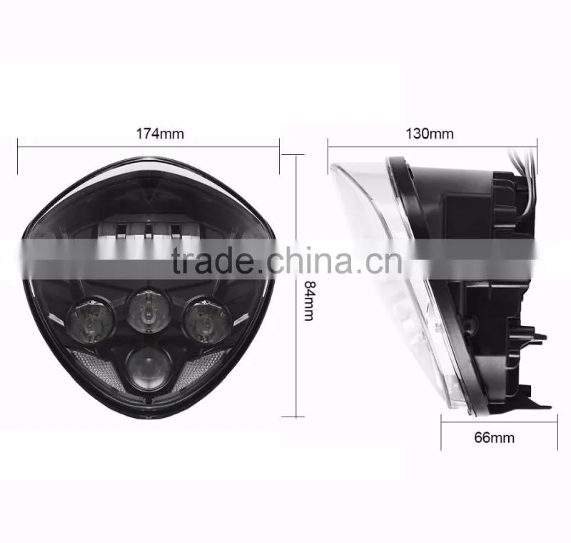 60W Led Headlight Bulbs Motorcycles Headlamp Driving Lights DRL For Motorcycle Victory Cross-Country Lighting 2007-2016