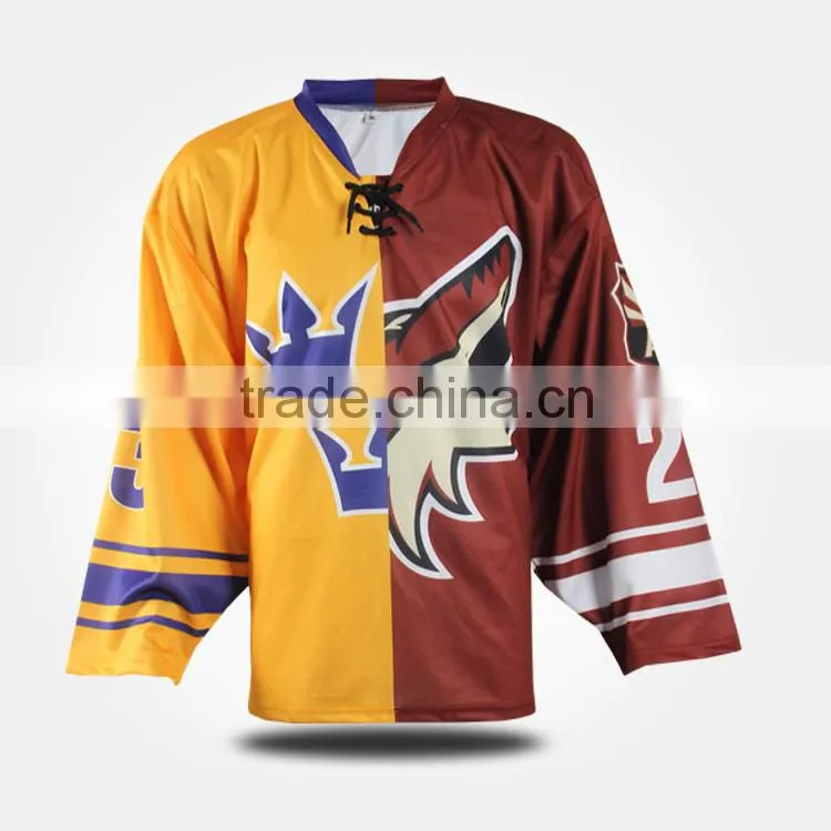 sublimation custom ice hockey jersey free shipping