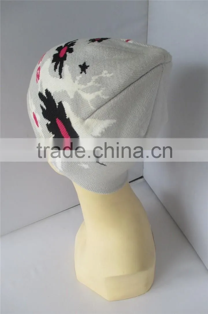 Wholesale Printing Design High Quality 100%Acrylic Promotional Knit Beanie