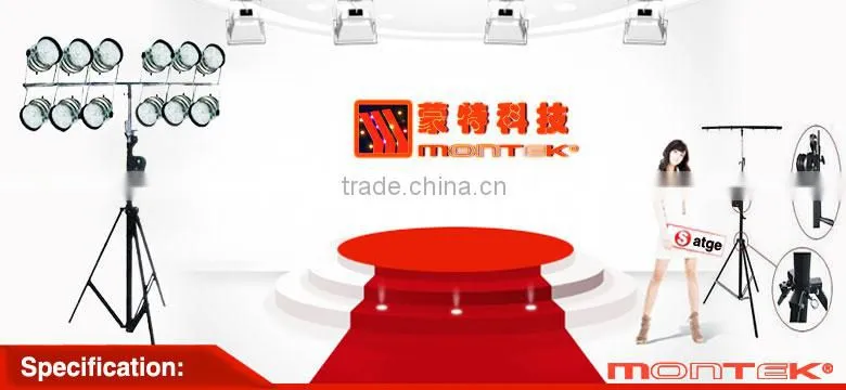 good quality winch-up lighting stand height 3m load 60kg t-bar tripod dj lighting stand