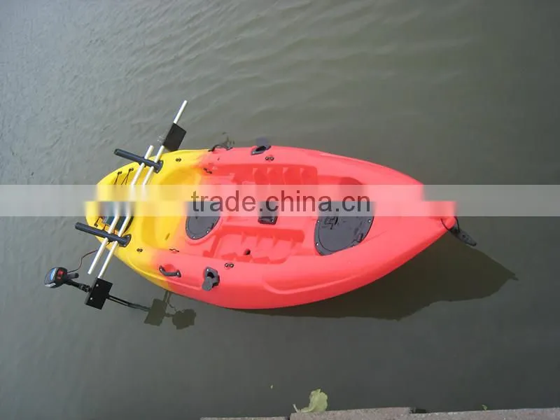 Parent-child kayak with electric motor