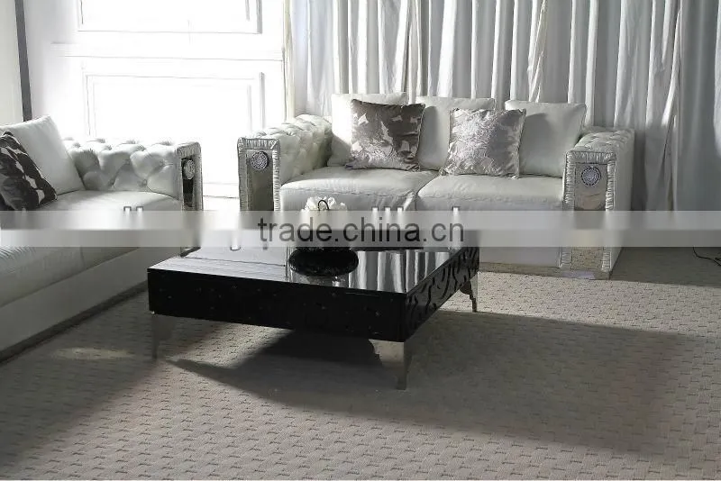 New-classical balck high glossy lacquer square coffee table (LS-848A & B)