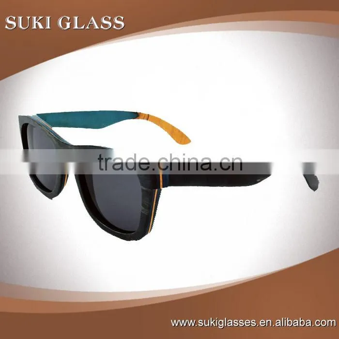 Hot polarized skateboard revo wood big sun glasses