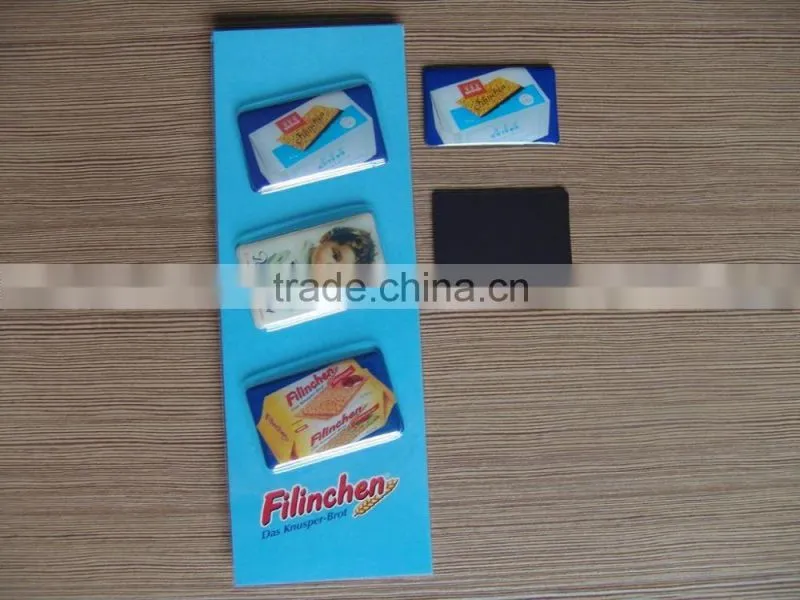 Fashionable circle shape cartoon 3D epoxy magnet sticker
