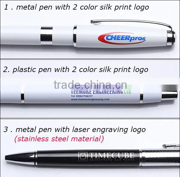 2015 promotional hottest advertisement plastic logo ball pens for sale TC-6001