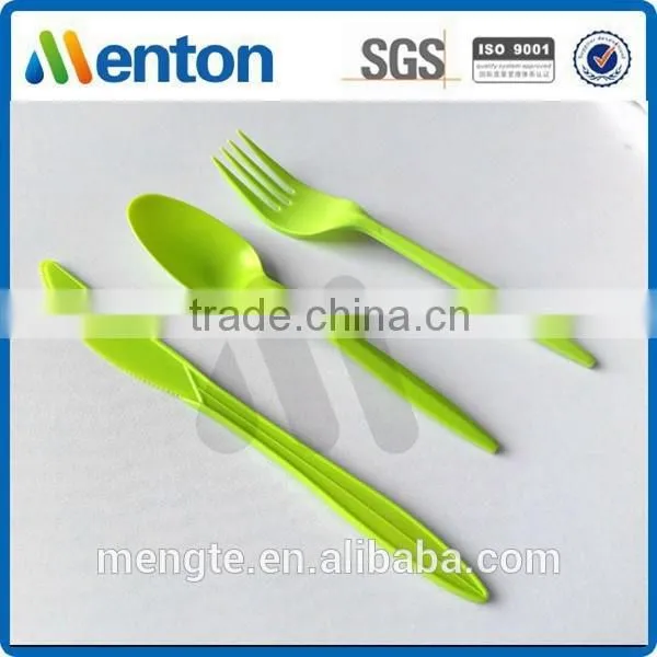 colored pp spoon fork knife