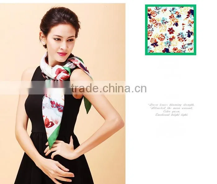 100% Silk twill Fabric Digital Print Silk Scarf Silk Scarves / kerchief /headband/hijab