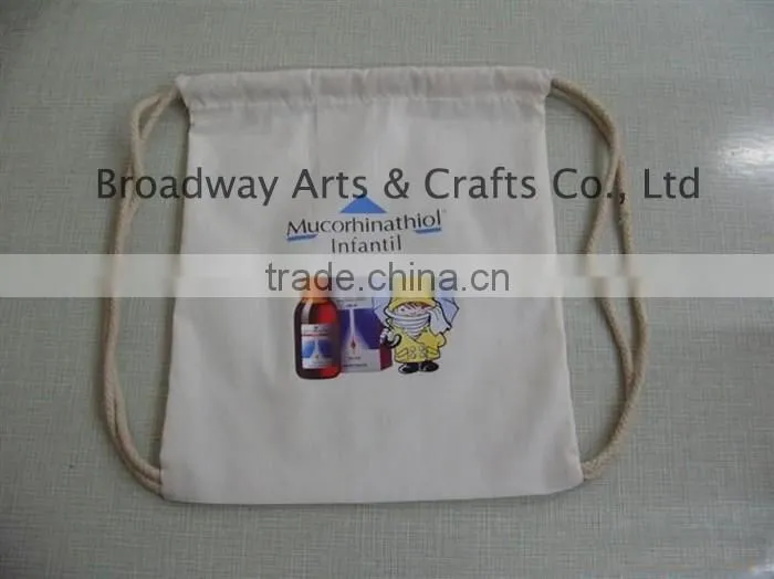 High quality customized cotton backup drawing bag