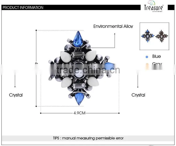2015 new products New model with high quality artificial flower rhinestone brooch wholesale jewelry china