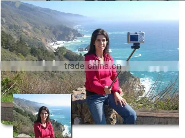 Hot selling selfie stick with bluetooth shutter button