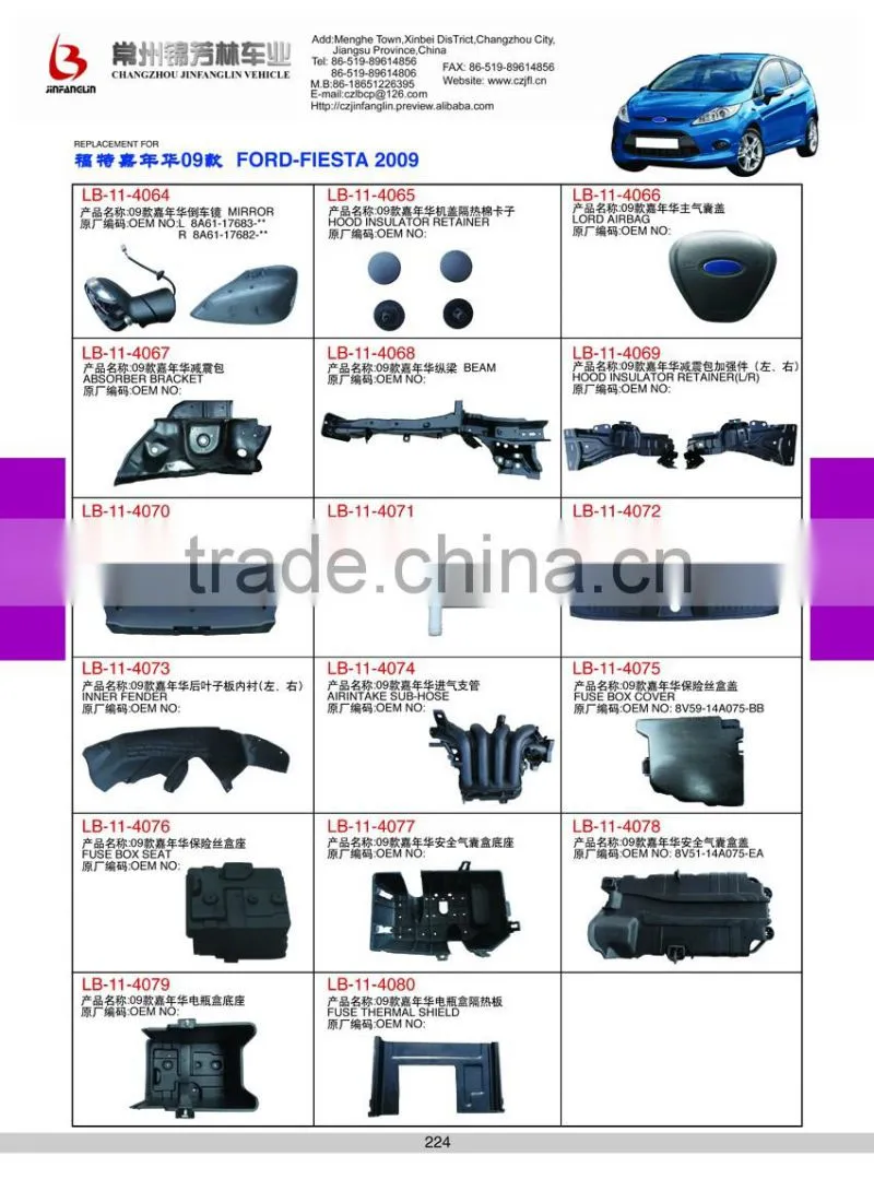 Auto spare parts & car accessories & car body parts front bumper Fordfiesta 2009 2010 2011 2012 2013