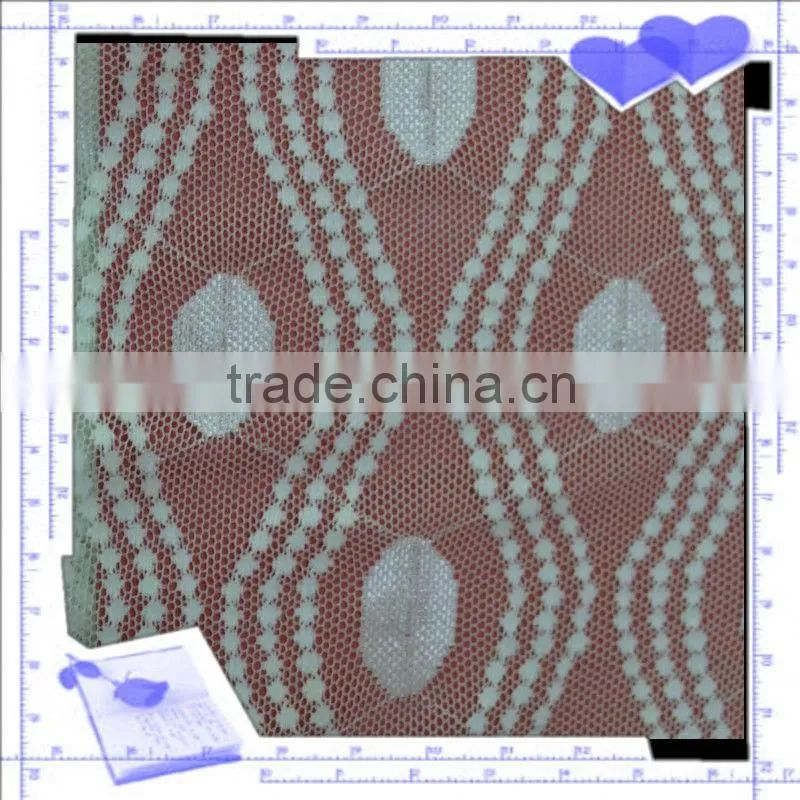 75% Nylon with 25% Spandex dot lace fabric for wedding headdress