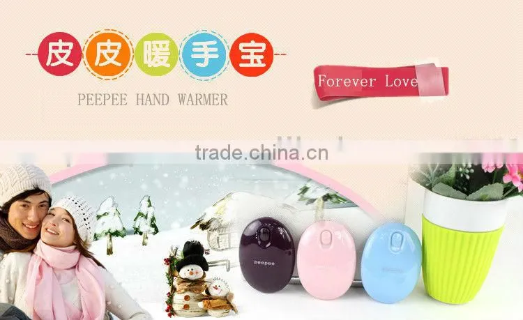 2013 new design usb portable electric recharge hand warmer