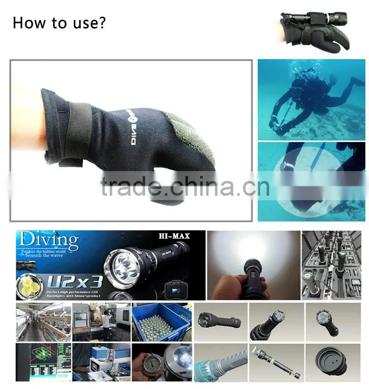 HI-MAX X 7 3000 Lumen Most Powerful U2 Long Distance Scuba Led Diving Torch Spot FlashLight