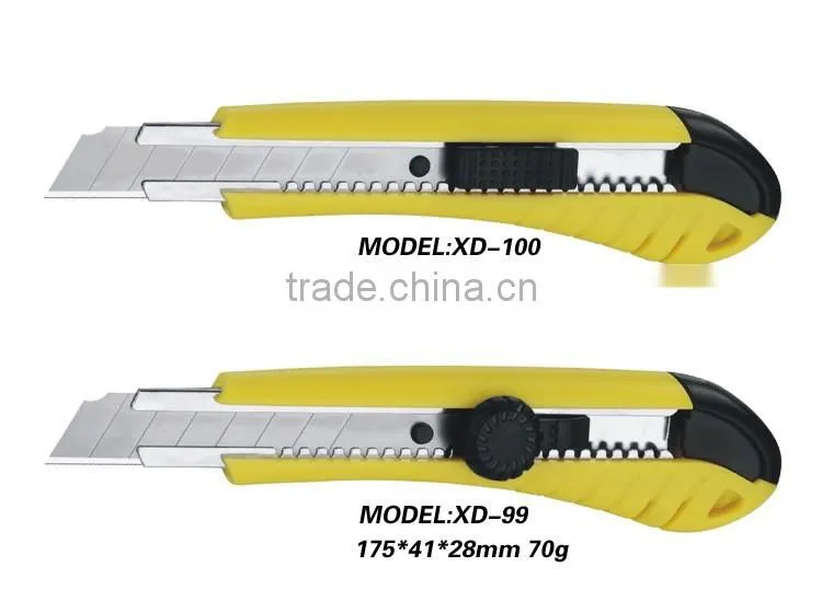 18mm Snap Off Blade Plastic handle knife auto lock slider Stationery Cutter
