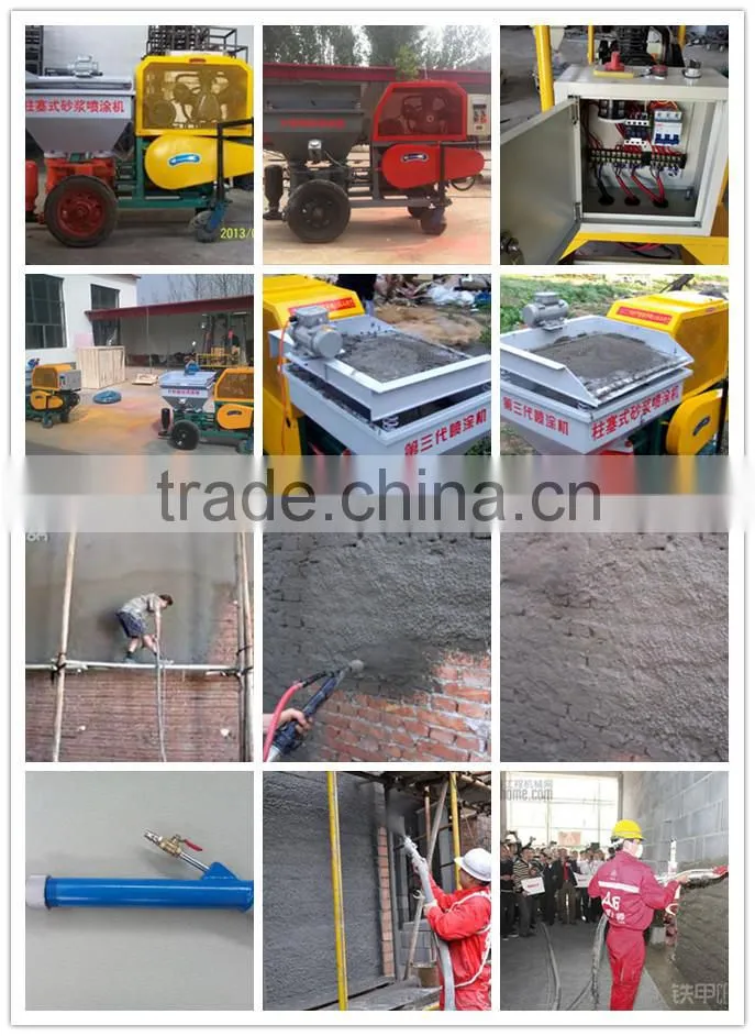automatic cement mortar machine for spray wall, wall paint cement machine