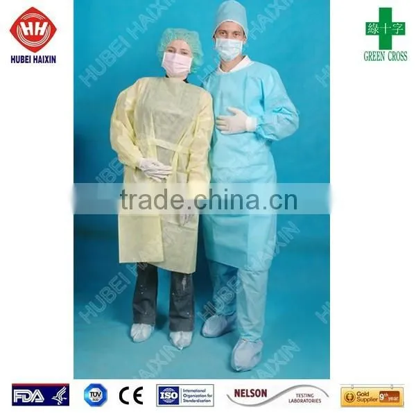 Best selling thumb hole disposable surgical gown sterile