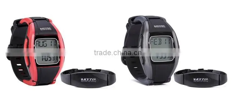KYTO factory outlet 5.3khz wireless cycling heart rate monitor watch with belt