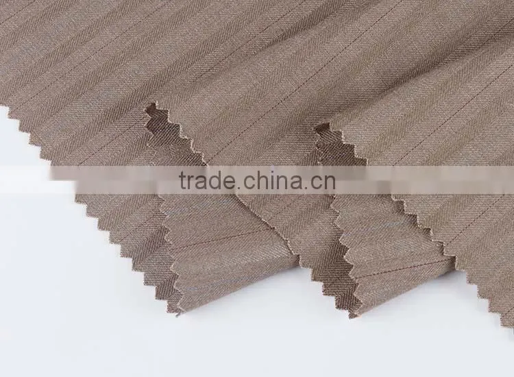 China suppliers Shaoxing Beautiful polyester hopsack fabric fire retardant lacquer viscose stretch suiting fabric