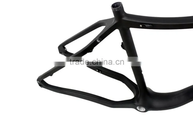 China Factory Full Carbon Fiber 120mm BB Width 197mm Rear Spacing 26er Carbon Snow Bike Fat Bike Frames MTB Frameset AG120