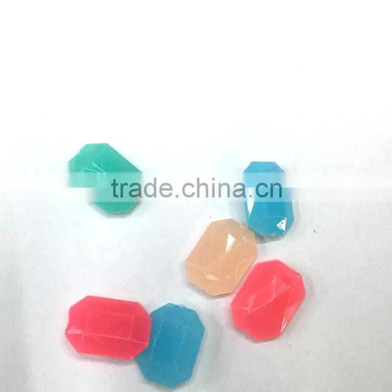 Taiwan quality sew-on acrylic rhinestone octagon shape acrylic rhinestone