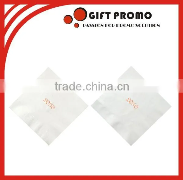 White Hotel Dinner Use Printed Napkin