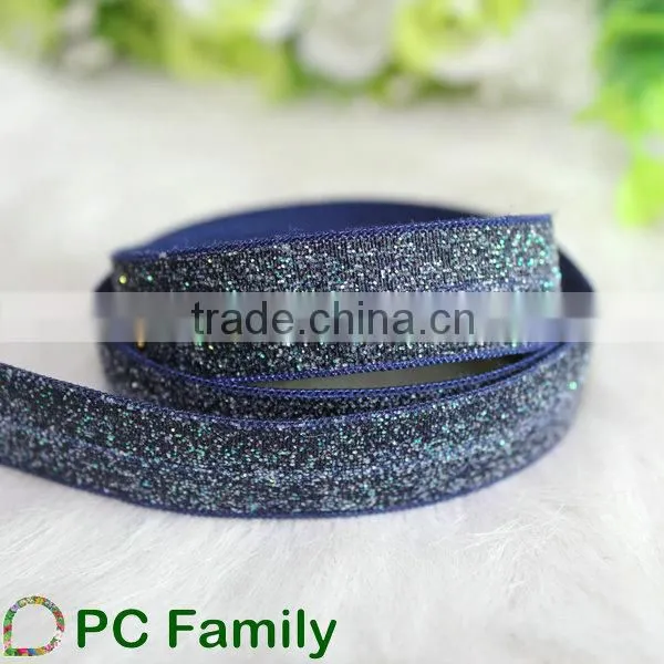 5/8" glitter printing foe elastic ribbon