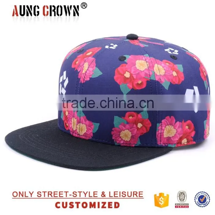 Blank Floral Snapback Hats Caps Wholesale