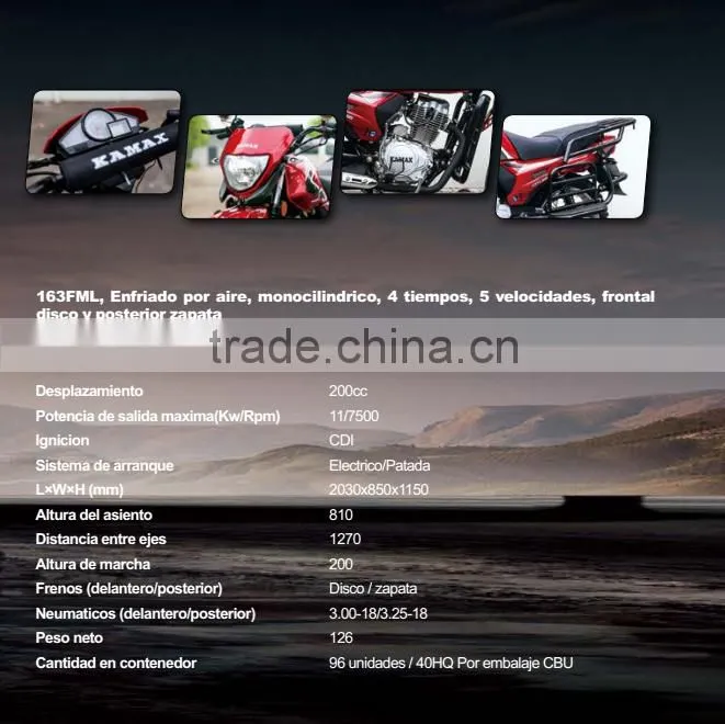 2016 LISTO 200cc Kamax New Style Cheap Dirt Bike for Sale