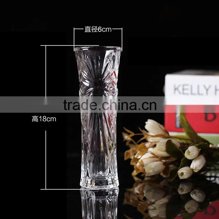Decoration crystal glass flower vase HYV-04